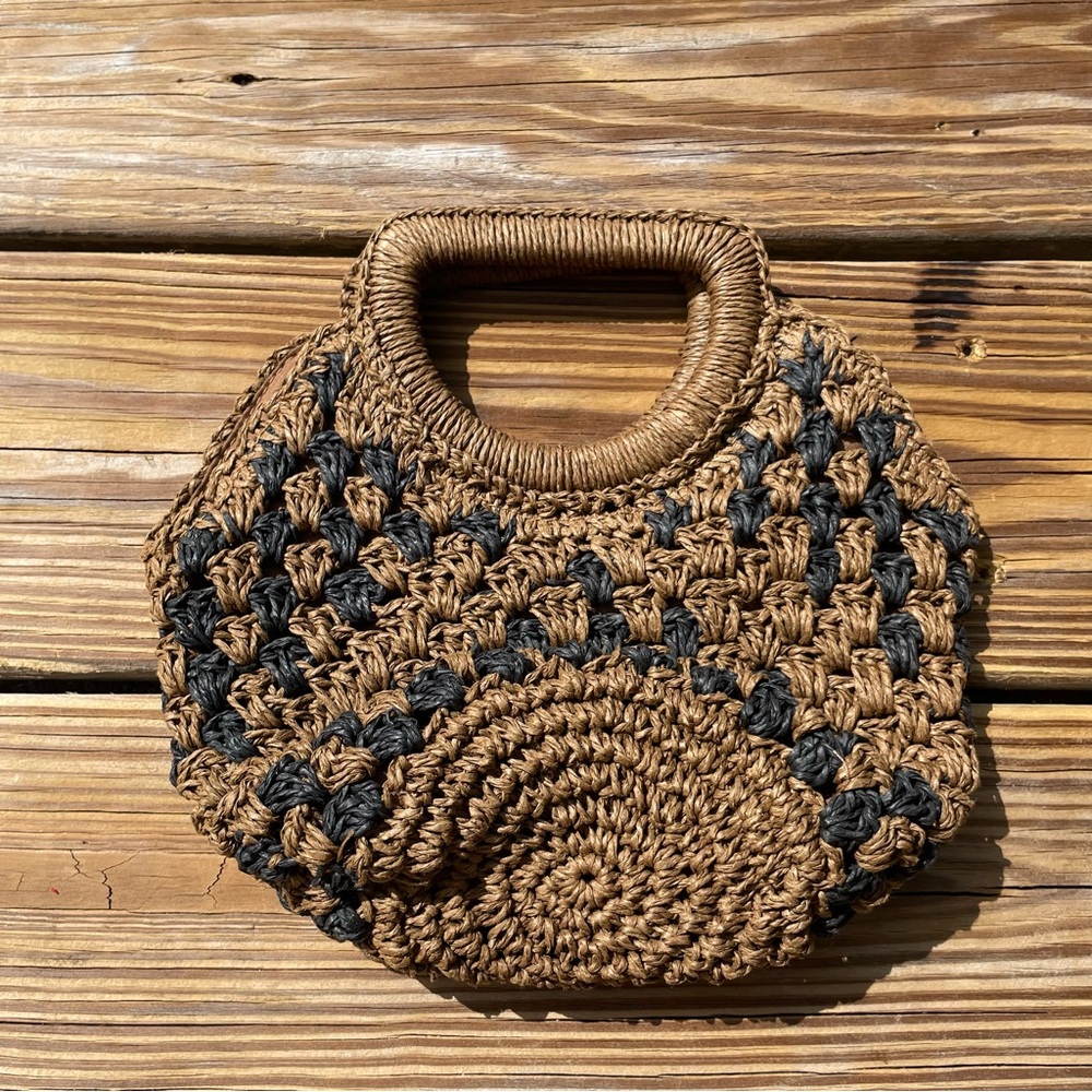 Fe Noel Brown and Black Woven Mini Bag - Picture 2 of 3